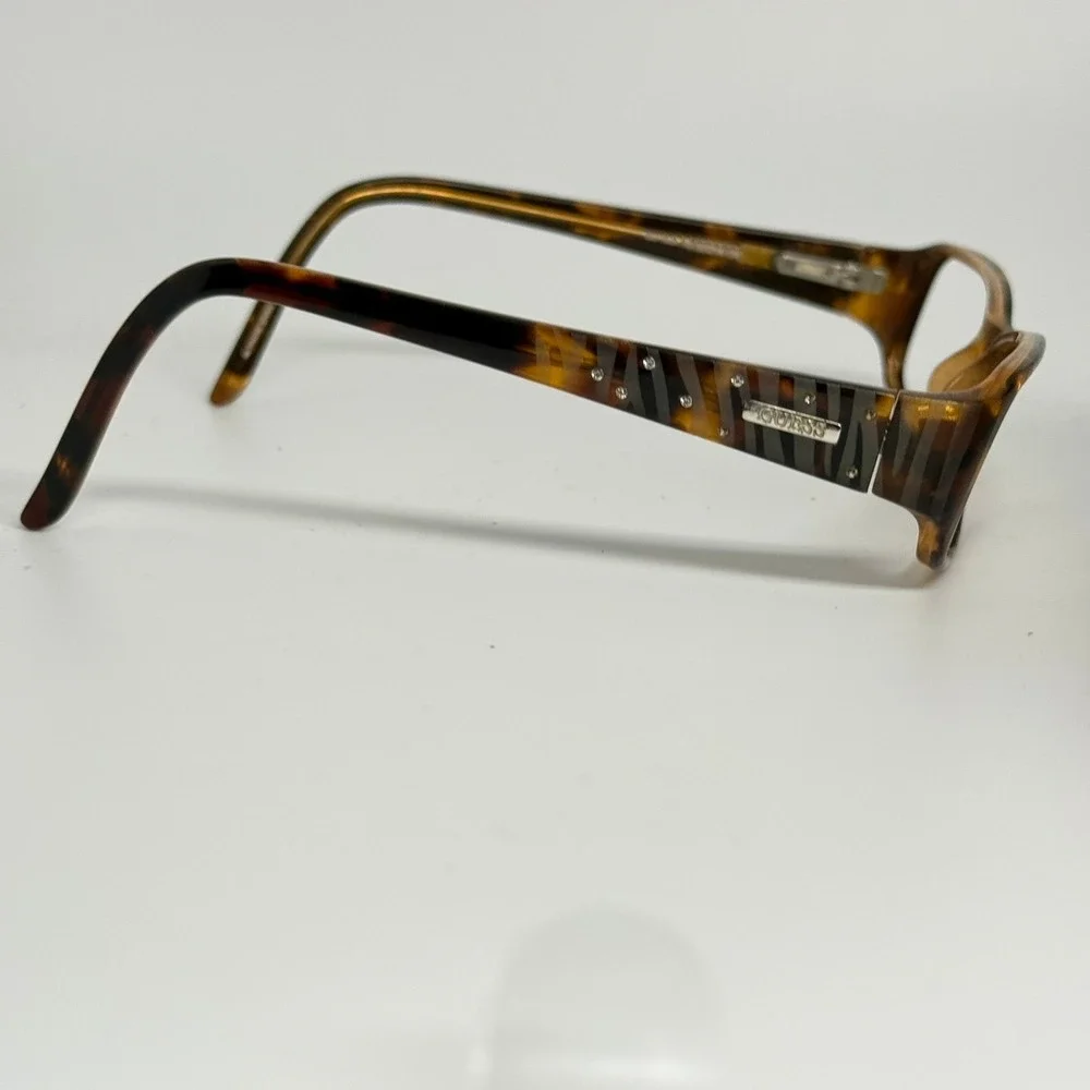 Guess GU 1564 TO Tortoise Shell Eyeglasses Rhinestone Zebra Accent 52-16-135